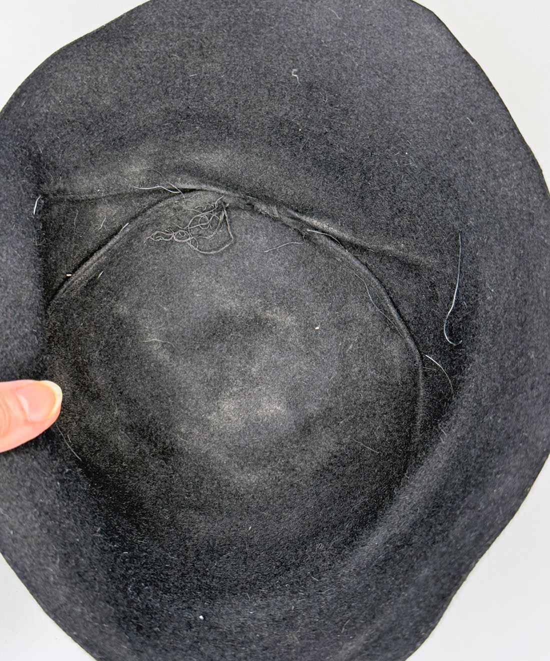 20s Tucked Cloche Hat Vintage Flapper Narrow Brim Large VFG