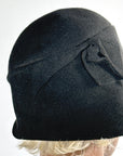 20s Tucked Cloche Hat Vintage Flapper Narrow Brim Large VFG