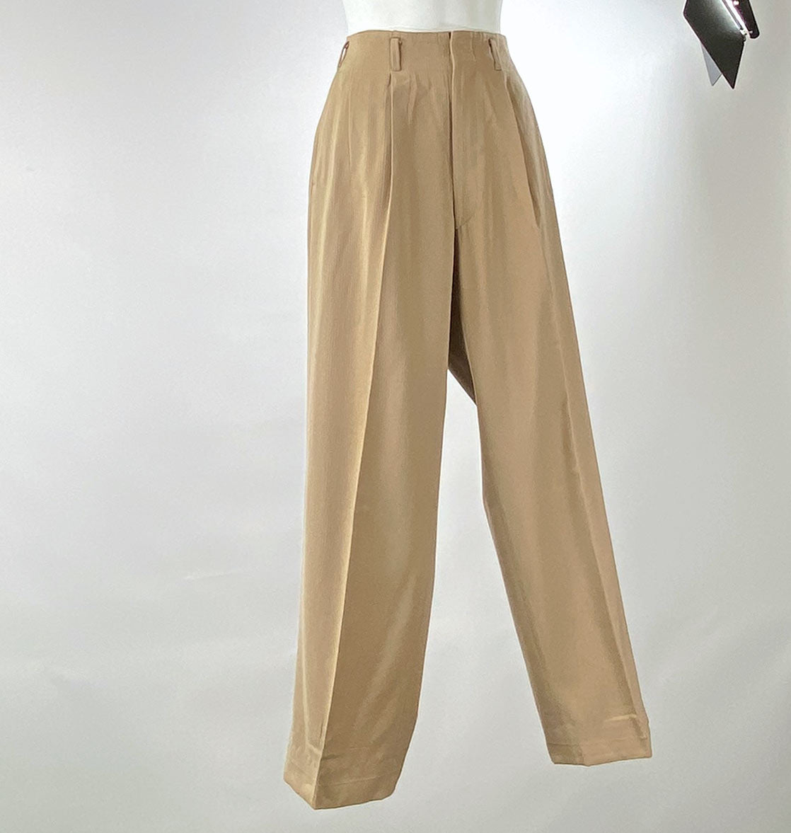 40s Gab Pants Pleated Front Vintage Baggy Trousers High Waisted Men&#39;s Unisex Gabardine VFG