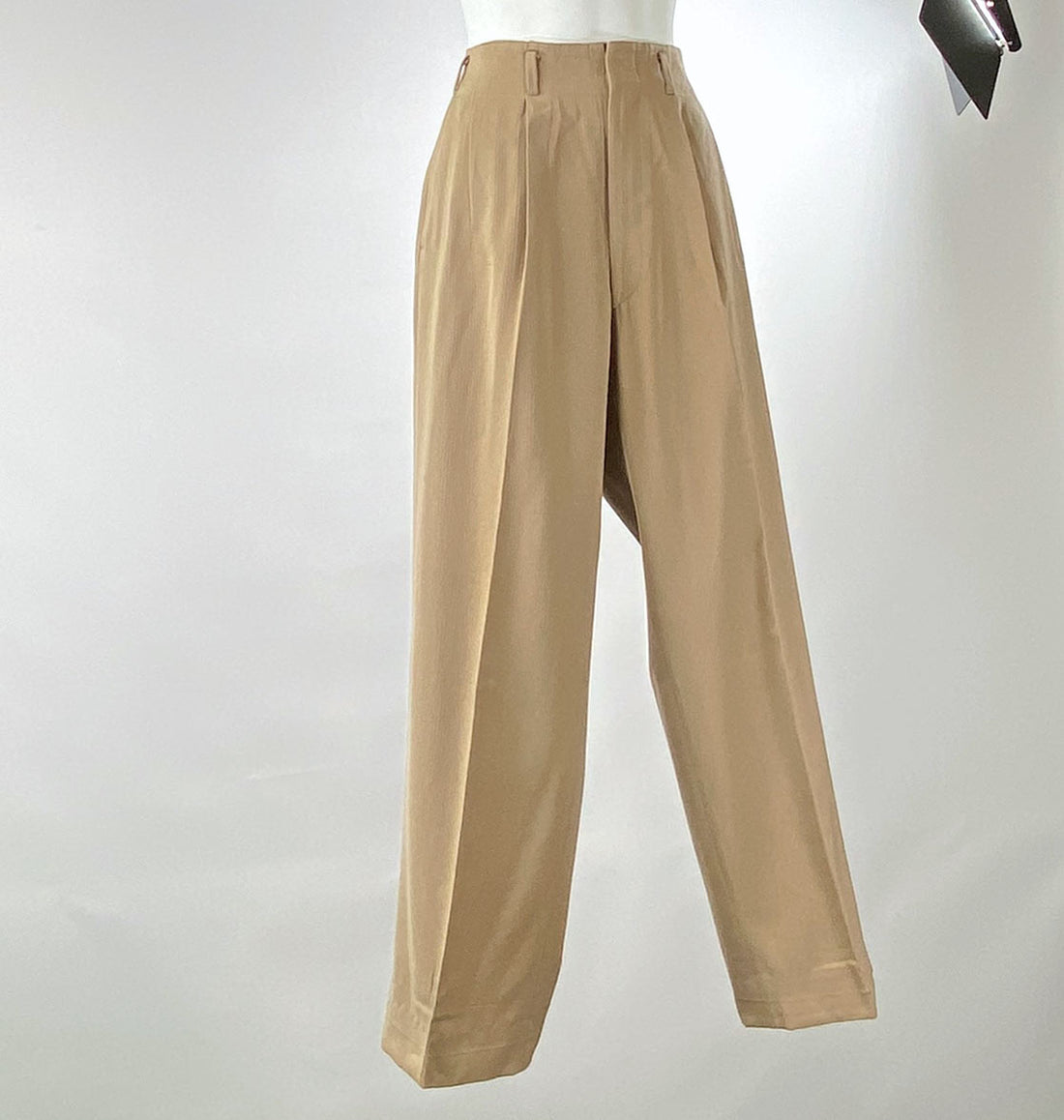 40s Gab Pants Pleated Front Vintage Baggy Trousers High Waisted Men's Unisex Gabardine VFG