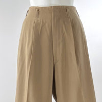 40s Gab Pants Pleated Front Vintage Baggy Trousers High Waisted Men's Unisex Gabardine VFG