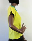 50s Summer Blouse Top Southwest Inspired Bold Studded Casual Time California VFG