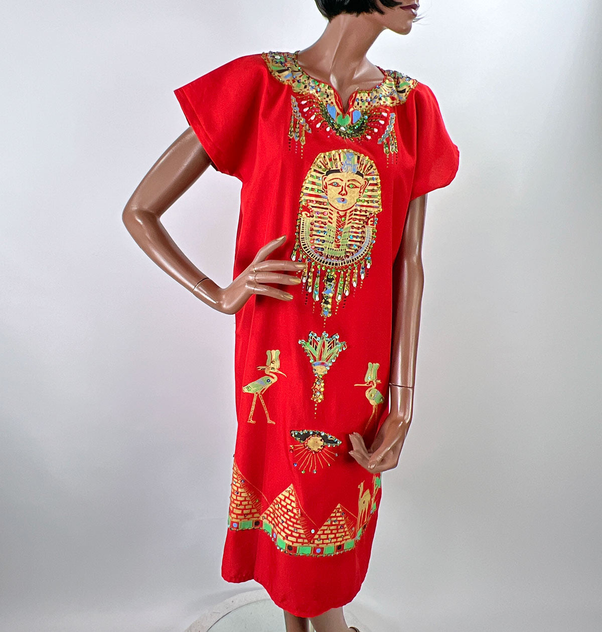 red egyptian dress Egyptian Hamsa Saidi / Baladi Dance Costume