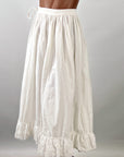 Antique Cotton Eyelet Petticoat Skirt XL 1800s to 1910s Victorian Edwardian Vintage VFG