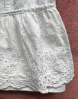 Antique Cotton Eyelet Petticoat Skirt XL 1800s to 1910s Victorian Edwardian Vintage VFG