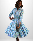50s Patio Dress Full Circle Skirt 60s Women's Vintage Print Summer Medium VFG