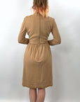 Anne Fogarty 50s 60s Day Dress Camel Knit Designer