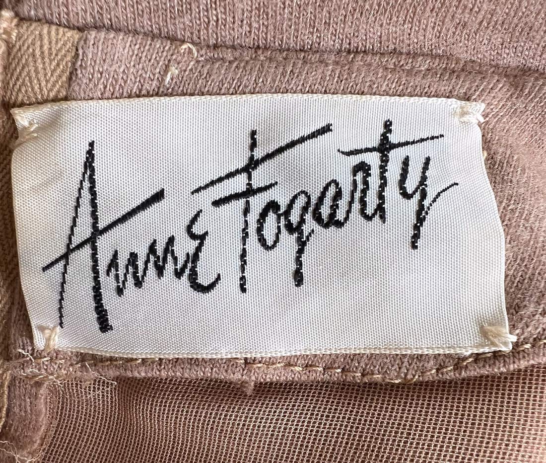 Anne Fogarty 50s 60s Day Dress Camel Knit Designer