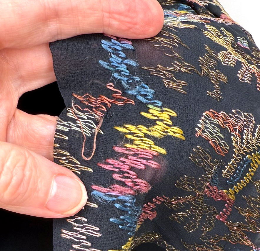 20s Embroidered Dress with Slip Dress Women&#39;s Antique M/L VFG