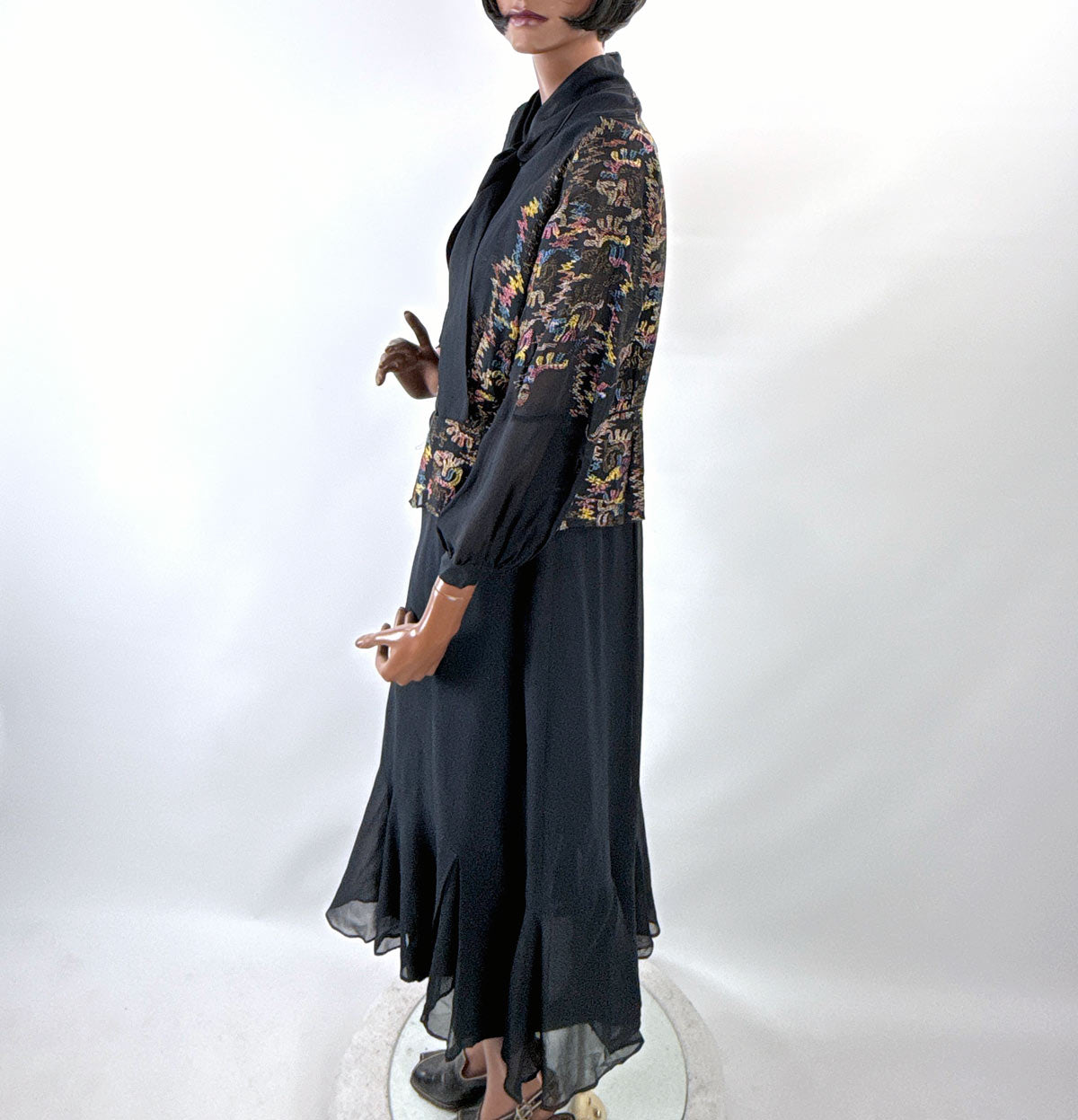 20s Embroidered Dress with Slip Dress Women&#39;s Antique M/L VFG