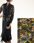 20s Vintage Embroidered Dress with Slip Dress Women's Antique M/L VFG