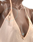 30s Bias Cut Halter Neck Slip Dress As-Is Small Peach VFG