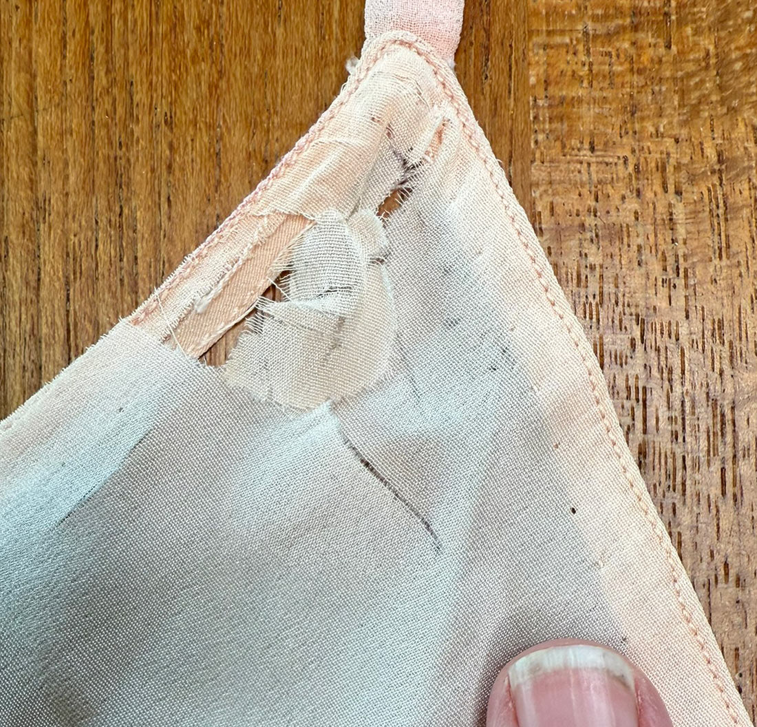 30s Bias Cut Halter Neck Slip Dress As-Is Small Peach VFG