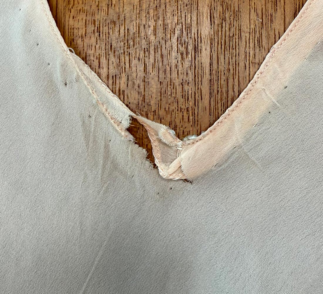 30s Bias Cut Halter Neck Slip Dress As-Is Small Peach VFG