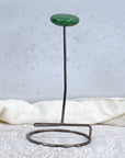 20s 30s Hat Display Stand Art Moderne Green & Chrome Shelf Edge VFG