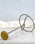 20s Vintage Hat Display Stand 30s Wooden Knob & Chrome Spring Base Yellow Deco VFG