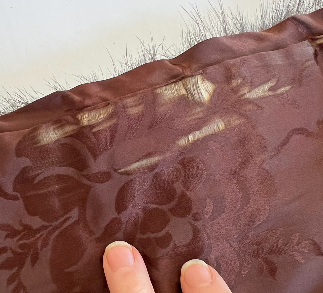 Antique Fur Stole Oversized Shawl 1910s 20s Vintage Tail Fringe Henkel VFG