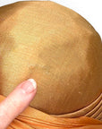 20s Vintage Cloche Draped Turban Style Orange & Gold Rhinestone Clip Hersh's VFG