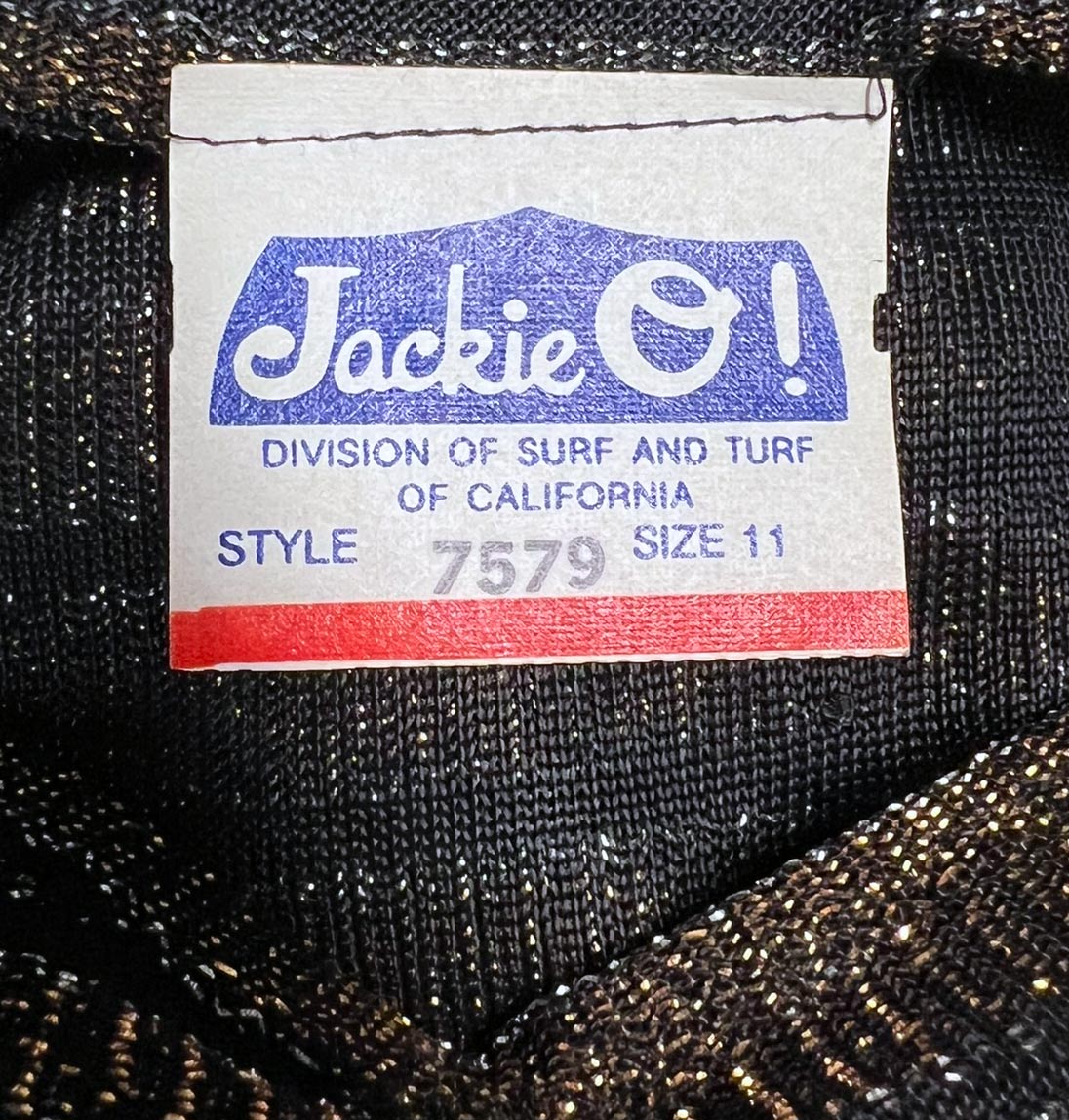 70s Sparkly Striped Lurex Club Wear Top Jackie Oh! VFG