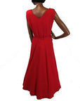 50s Red Gab Sun Dress Women's Deadstock Vintage Medium Jane Jordan VFG