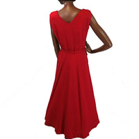 50s Red Gab Sun Dress Women's Vintage New Old Stock Medium Jane Jordan VFG