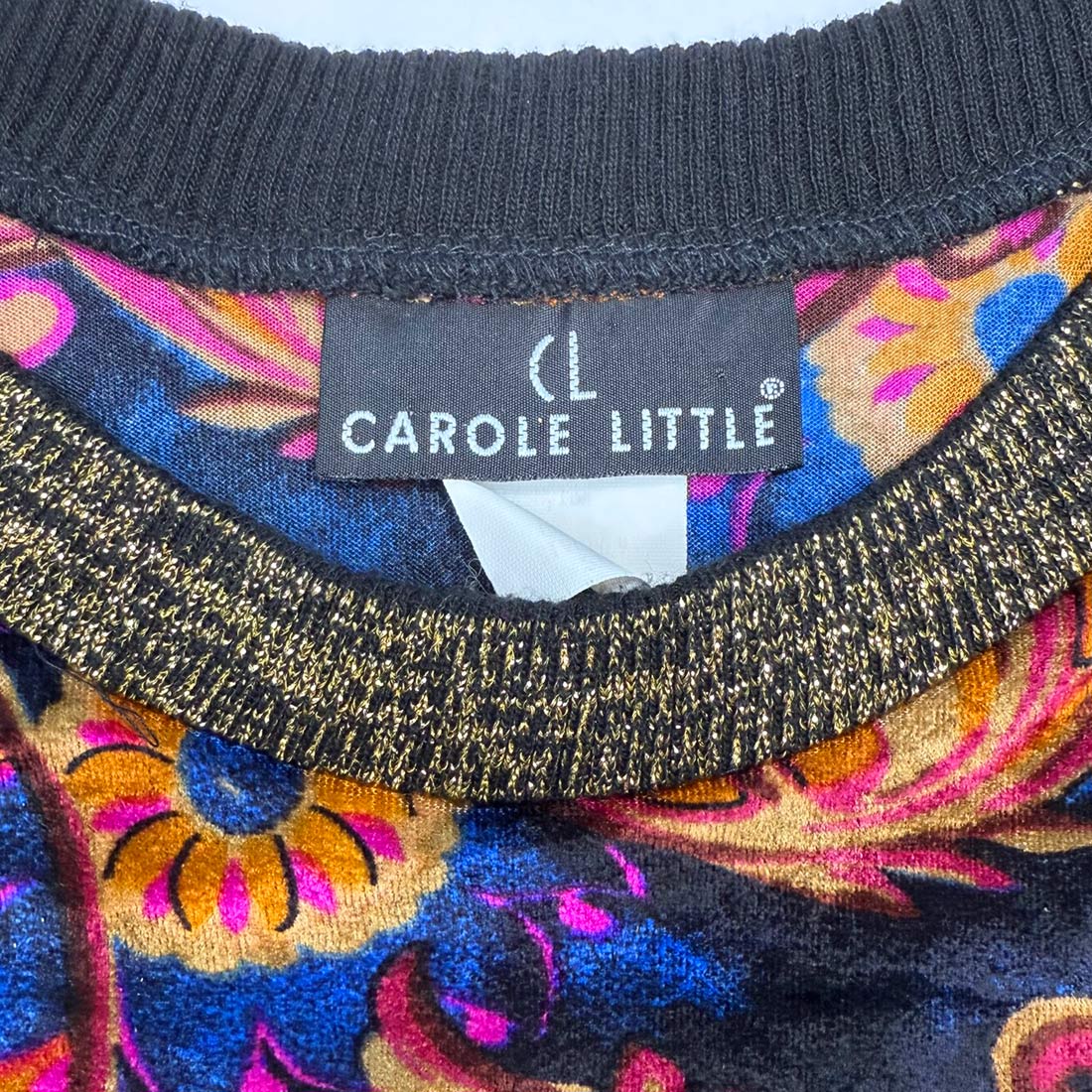 70s Panne Velvet Mini Dress Paisley &amp; Sparkle Carole Little VFG