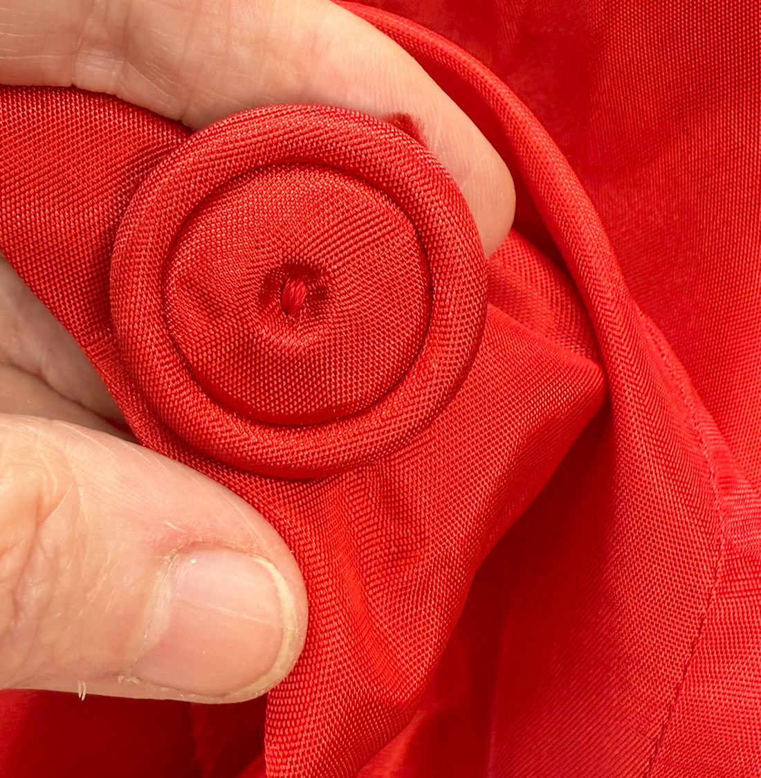 Red Dressing Gown 30s Vintage Robe M/L As-is Marianne Frocks VFG