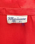 Red Dressing Gown 30s Vintage Robe M/L As-is Marianne Frocks VFG