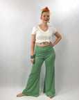 60s 70s Bellbottom Palazzo Wide Leg Stretch Pants Women's Vintage Small Miss Shaheen VFG