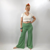 60s/70s Bellbottom Palazzo Wide Leg Stretch Pants Women's Vintage Small Miss Shaheen VFG
