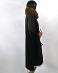 20s Cocoon Coat Mohair Plush Fur Collar Women's Vintage M/L VFG