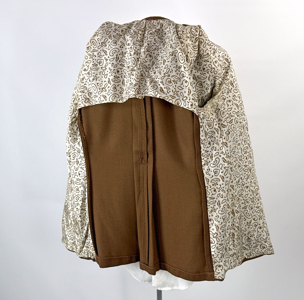 Vintage 60s Men&#39;s Mod Brown Nehru Jacket S 38 VFG