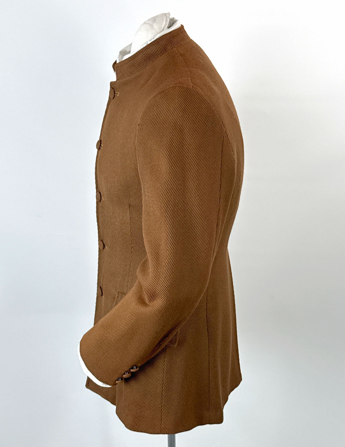 Vintage 60s Men&#39;s Mod Brown Nehru Jacket S 38 VFG