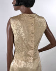 60s Gold Brocade Evening Set Wedding Guest Women's Blouse Skirt Vintage Medium Nelly de Grab VFG