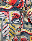 Vintage 50s Hawaiian Shirt Seahorse Novelty Print Men's XL Paradise Sportswear VFG
