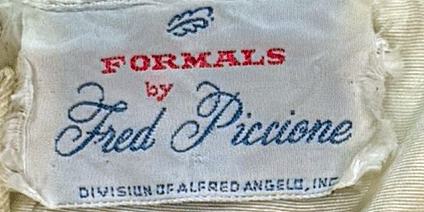 Vintage 60s Modest Organza Formal Gown Prom Dress XS Piccione Alfred Angelo VFG