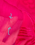 Hot Pink 20s Dress Vintage Chiffon & Cut Velvet Art Deco VFG