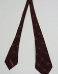 30s 40s Vintage Neck Tie Wide Plaid Brocade VFG