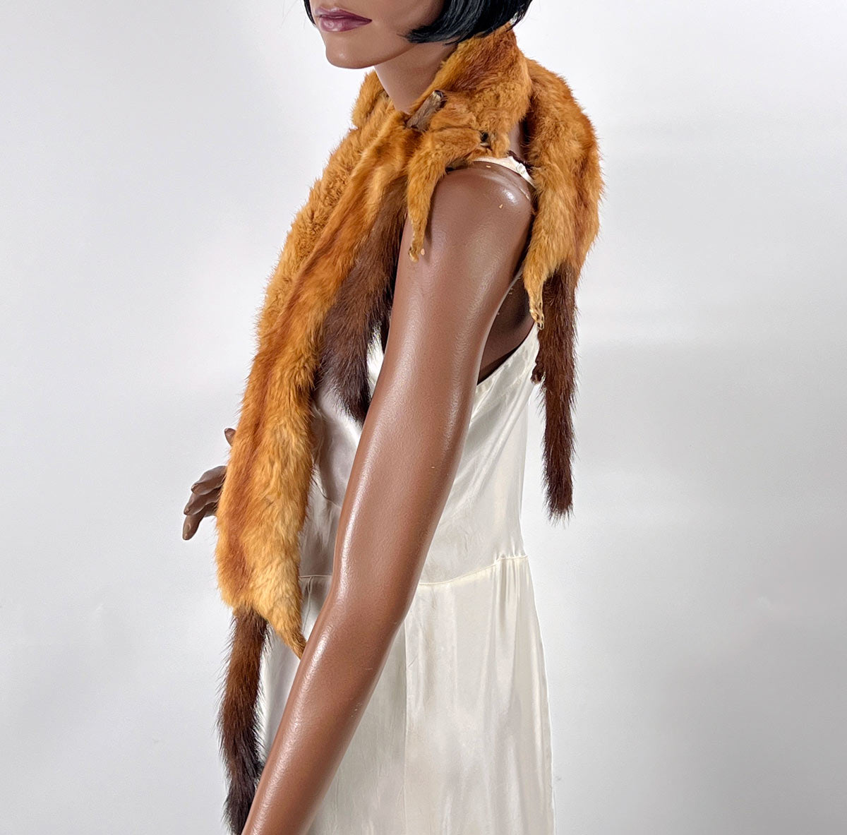Vintage Red Marten Fur Stole 4 Pelts 30s 40s VFG