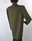 80s 90s Oversized Vintage Women's Blazer Jacket Gold & Black Jacquard Big Suit Spitalnick VFG