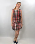 60s Plaid Scooter Dress Drop Waist School Girl Mod Tami Sophisticates VFG