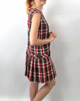 60s Plaid Scooter Dress Drop Waist School Girl Mod Tami Sophisticates VFG