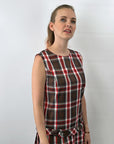 60s Plaid Scooter Dress Drop Waist School Girl Mod Tami Sophisticates VFG