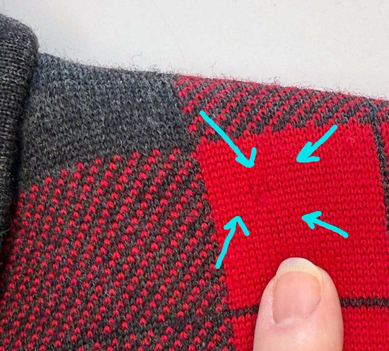 80s Designer Red &amp; Gray Plaid Knit SweaterJacket Valentino VFG