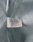 50s 60s Vintage Deadstock Nylon Slip Feminine Pale Aqua Lace Lingerie Small 34T