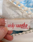 60s Maxi Dress Halter Neck Gingham Medium Vicky Vaughn VFG