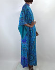 70s Hawaiian Maxi Dress Vintage Pake Muu Psychedelic Print M/L Waltah Clarke VFG
