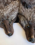 Double Silver Fox Fur Stole Glam Flawed As-Is Weisser VFG