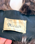 Double Silver Fox Fur Stole Glam Flawed As-Is Weisser VFG