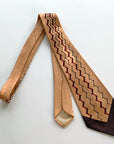 Vintage 40s Neck Tie Zigzag Geometric Underwater Bubbles Jacquard Wembley VFG